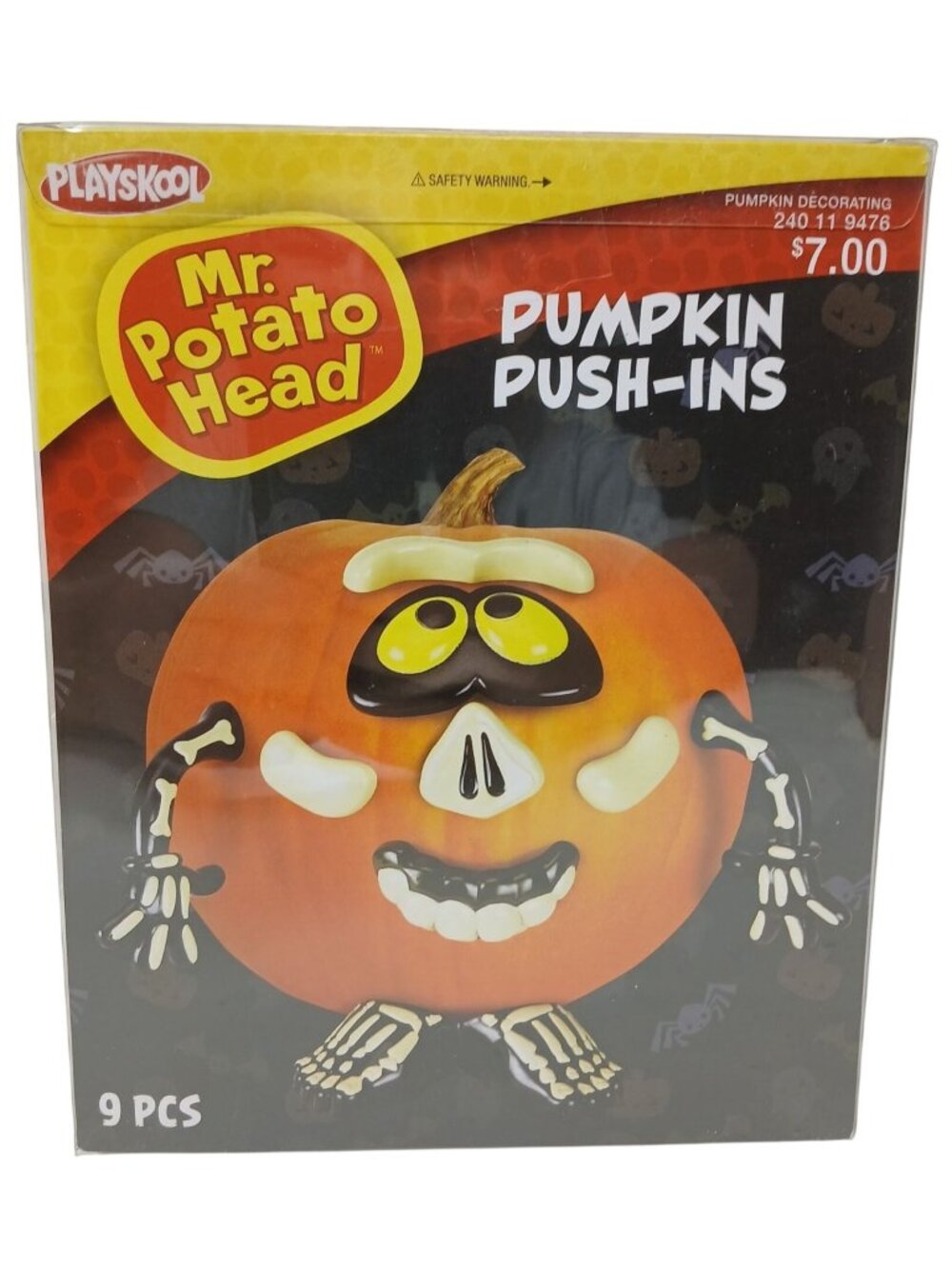 Mr. Potato Head Pumpkin Push-Ins Halloween Kit 9-Pc Playskool Fun Unopened #S-5